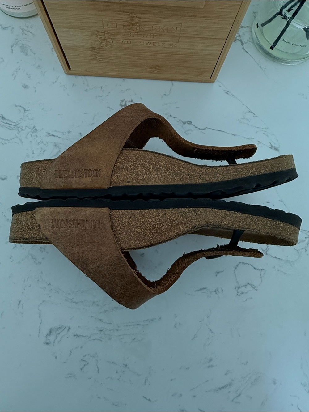 Birkenstock Gizeh Oiled Leather Sz 37